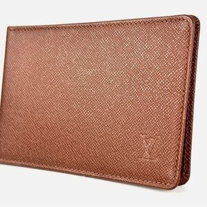 Louis Vuitton Wallet Card Case Congac Leather  Unisex